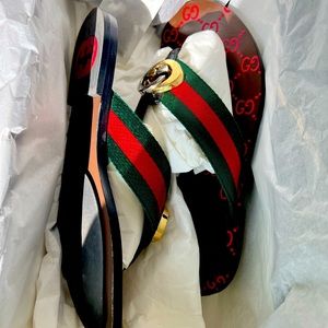 Gucci Web Stripe Sandals